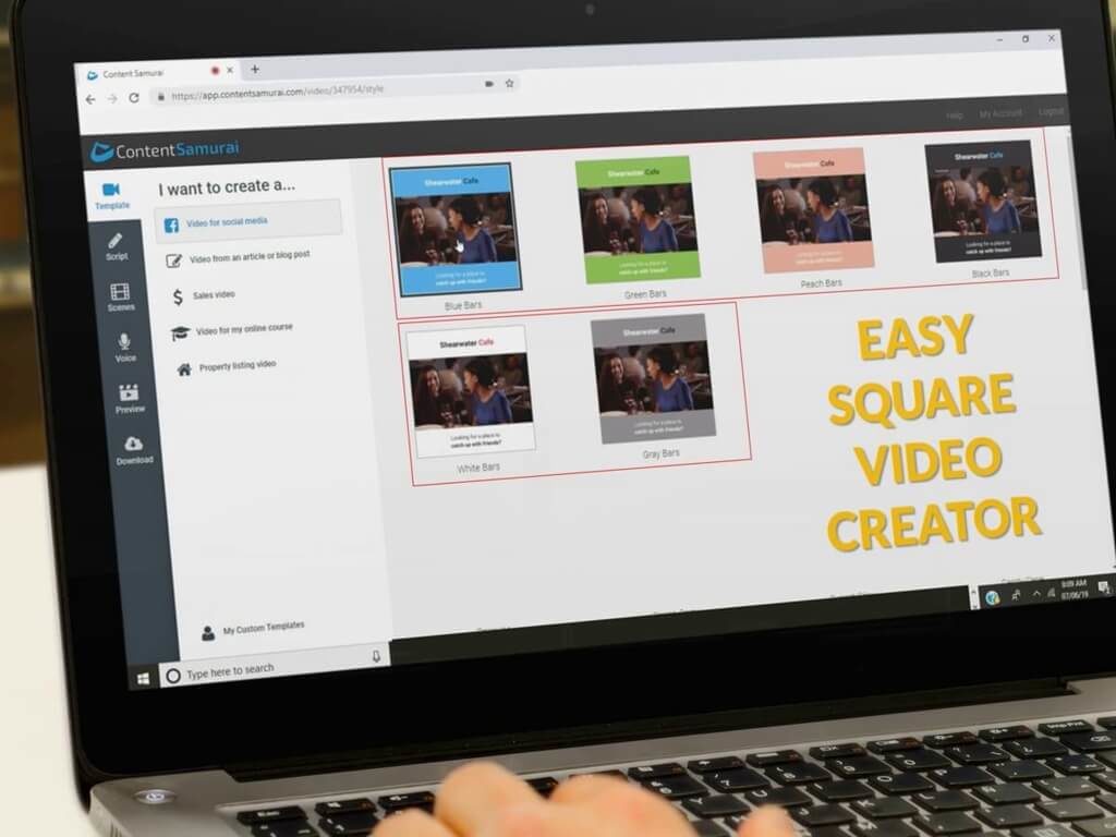 How to make a square video with an online video editor